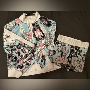 Nike Floral Jacket & Short set